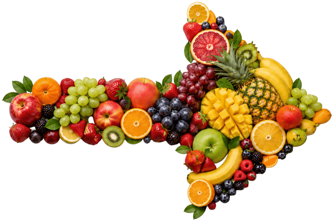 Assorted fresh seasonal fruits.